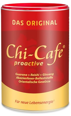 Dr. Jacob's Chi-Cafe proactive I Kaffee-Getränk I wild und würzig | mit Akazienfaser Ballaststoffen, Kaffee, Guarana, Ginseng, Gewürzen I Kaffee Alternative I 360 g Dose, 72 Tassen