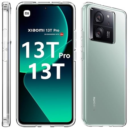 Fitudoos Hülle für Xiaomi 13T/13T Pro Hülle,Soft Schutzhülle Liquid Silicone hülle,Hochwertiges Silikon Premium TPU Handyhülle für Xiaomi 13T/13T Pro -Transparent.
