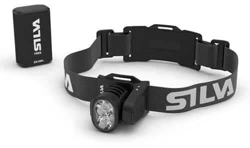 Silva Free 3000 S - 3000 Lumen, 24.1 Wh Akku, USB-C, Intelligent Light, Air-Flow-System, Modular Technology, Wasserdicht, Stirnlampenkopf, Schwarz