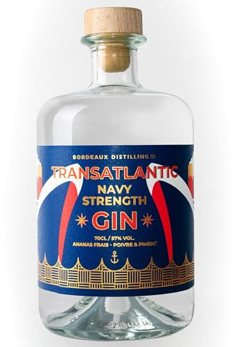 Bordeaux Distilling Co. - Transatlantic - Navy Strength Craft Gin with Botanicals - 57%, 70cl