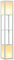 HOMCOM Floor Lamp with Shelves and Dual Light, Modern Corner Standing Lamp for Living Room, Bedroom, Bulb not Included, Light Grey