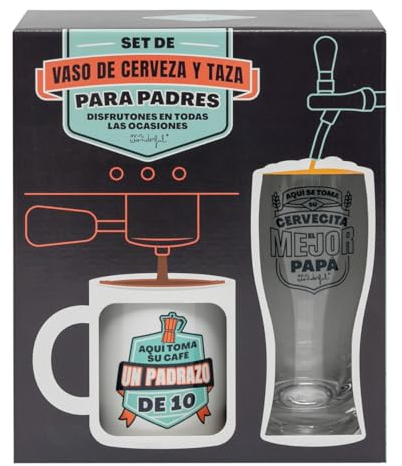 Mr.Wonderful - Set de jarra de cerveza y taza para padres disfrutones en todas las ocasiones