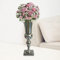2PCS 50cm Blumenvase Vase Deko 50cm Vase mit getrockneten Blumen,Vintage Blumenvase Metall Amphoren Hochzeit Dekovase,Silber,50x17cm
