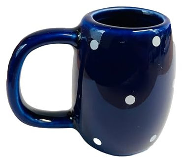 Carlso Witziger Keramikkrug, Weihnachten und Party (Gepunktet blau, 6 Stück)