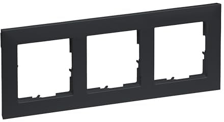 LEGRAND, SEANO 3-fach Rahmen, Thermoplast, Halogenfrei, Abmessungen: 87 x 229 mm, Farbe: Anthrazit lackiert, 765473