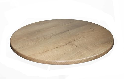serladur / Werzalit Tischplatte Dekor Indiana 90 cm rund, wetterfest für Garten, Terrasse, Balkon in Gastronomiequalität Ersatztischplatte Bistro Tisch Werzalitverfahren
