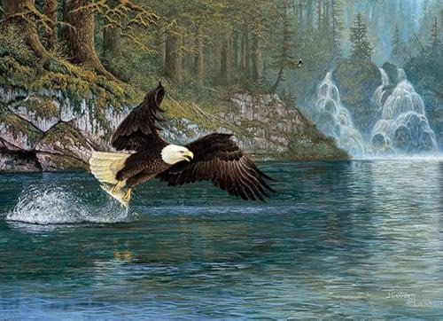 Cobble Hill 1000 Piece Puzzle Fly Fishing-Sample Poster Included