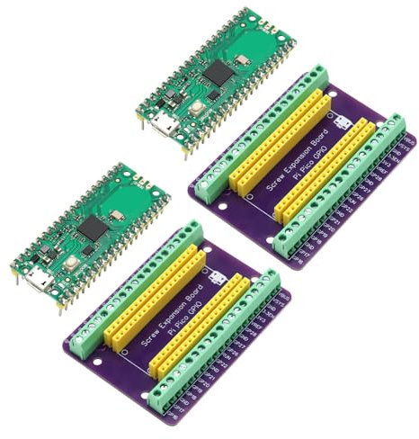 APKLVSR 2 Stück Breakout-Board für RPI PICO Erweiterungsplatine,Flexibles PCB-Shield-Board Breakout-Board,GPIO-Sensor,Klemmenblock-Shield mit Pin Header