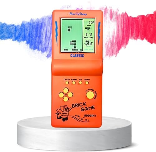 Nuova Console di Gioco Retrò Portatile - 23 Giochi Integrati: Mattone, Snake, Puzzle & Plus - Mini Console Gaming, Regalo Bambino, Giocattolo Classico, Console tascabile, Difficoltà Regolabile (Rosso)