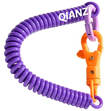 Xasbseulk Portachiavi a da polso, flessibile, colorato, portachiavi, braccialetto a, braccialetti per chiavi, portafoglio, cellulare e altri oggetti importanti, Viola, Refer to
