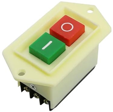 Interruttore a pulsante AC 380 V, accensione e spegnimento, interruttore a 3 fasi, controllo meccanico dispositivo 10 A