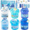 Zhufas Ensemble de 6 Pièces de Slime Océan Bleu Dégradé Contenant du Slime de Nuages ​​Moelleux, du Slime Transparent et du Slime au Beurre, du Slime Enfant pour fête d'anniversaire (Nuages)