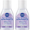 NIVEA Eau Micellaire APAISANTE Peaux Sensibles Mini Format (2 x 100 ml), démaquillant enrichi aux micelles et acides animés sans parfum, nettoyant visage yeux & lèvres