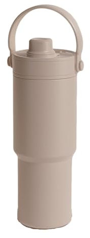 Termo de acero inoxidable 316 de 25 onzas con interior de cerámica y popote, vaso de café aislado de doble pared a prueba de fugas para bebidas calientes y frías, taza de viaje portátil para automóvil