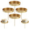 BUCOMTU Kerzenhalter Adventskranz, 8 cm goldene Kerzenständer 4 Stück, Kerzenständer Adventskranz, säulenförmige Metallkerzenhalter, Kerzentablett-Atmosphärendekoration