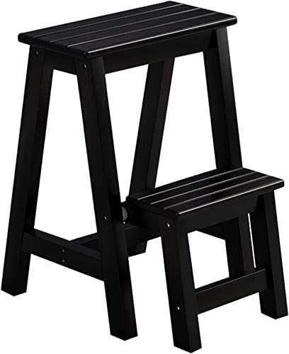 Escabeau pliable en bois, escabeaux de cuisine, poignées de transport pratiques, charge maximale adaptée de 150 kg, tabouret pliant en bois, escabeau plus sûr, plus solide et plus vert pour classe (n