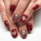 24Pcs Short False Nails, Red Glitter Fake Nails Short, Glossy Press on Nails with Glue, Acrylic Nail Full Cover Stick on Nail for Women and Girls, Removable Nail Art Accessories