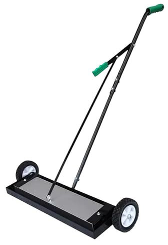 LBMED 24in /36in Rolling Magnetic Sweeper with Wheels, 2200Gauss Magnetic Pickup Tool with Handpull Demagnetization, 55-75 Lbs Load Capacity, 180° No Blind Spots Pick Up,for Nails Needles Screws