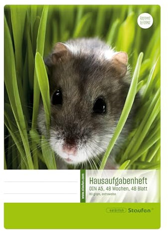 Staufen Style Hausaufgabenheft - 5 Hefte für je 48 Wochen (48 Blatt), DIN A5, 80 g/m² Papier