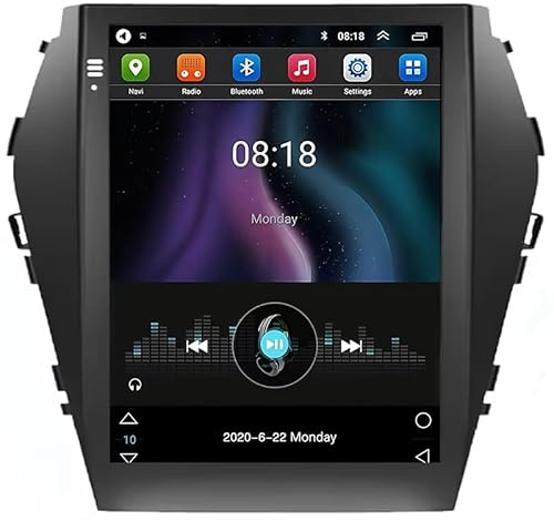 Jrfeng Android 11 Autoradio Radio Für Hyundai Santa Fe Ix45 2012-2018, 9.7 Zoll HD Touchscreen GPS Navigation Mit Bluetooth WiFi Lenkradsteuerung carplay,Q5