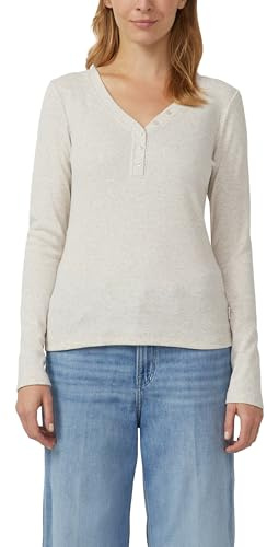 s.Oliver Geripptes Longsleeve mit Henleyausschnitt