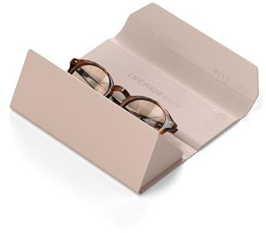 SATECHI FindAll Smart Brillenetui mit Find My Standortverfolgung, Ortung, Tracker, faltbar & tragbar, kabellos aufladbar, Trennungsalarm, lauter Signalton, komp. Brillen & XR/AR-Brillen – Desert Rose