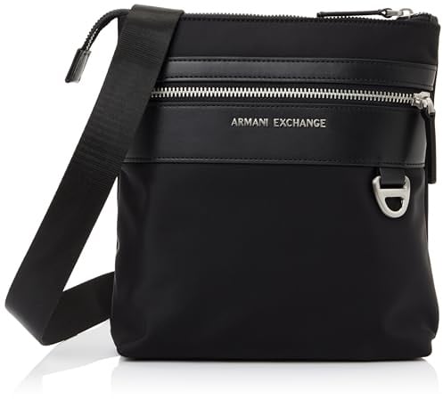 Armani Exchange Las Vegas, Metal Logo, Zipped Pocket Messenger Bag