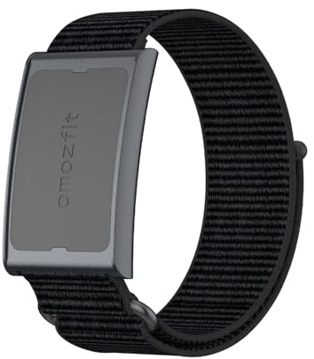 GIOPUEY Armband Kompatibel mit Amazfit Helio Strap, Geflochtenes Nylon Armband [Unisex] elastisch Ersatzarmband - Black