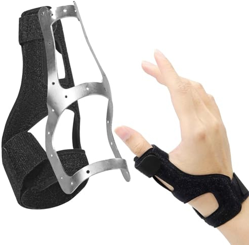 TREABEAR Muñequera Dedo Pulgar, Protector Dedos Mano para Pulgares Izquierdo y Derecho, Funda Protectora Ajustable Ferula Pulgar, Transpirable Muñequera Pulgar