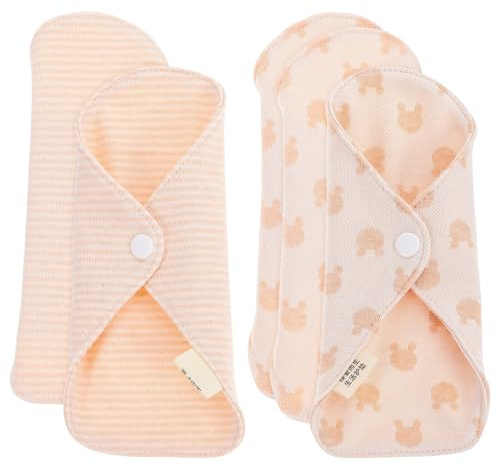 TOYANDONA 5 Stück Wiederverwendbare Bio baumwolle Slipeinlagen für Frauen Atmungsaktive Saugfähige Menstruationspads Waschbare Hygieneeinlagen für Menstruation und Wochenbett Leicht und
