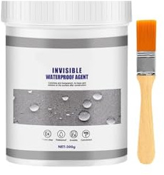 AUNMAS Anti-Leckagemittel, Wasserdichtes Dichtmittel, Isolierbeschichtung für Wände, Fliesen, Zement, Temperaturbeständige, Langlebige Imprägnierfarbe mit Pinsel für Dachlecks und Rissige