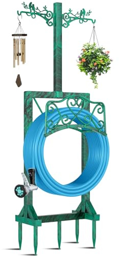 ODSNANIE Support pour tuyau d'arrosage,Support autonome de 160 cm,Vert