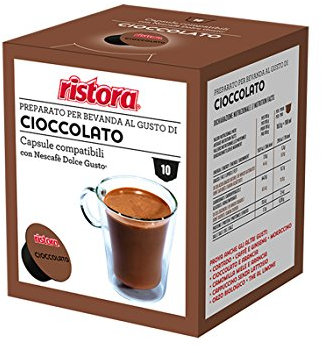 Lot de 10 capsules de café compatibles Dolce Gusto chocolat