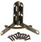 Federscharnier mit 90-Grad-Stütze für Schmuck, Weinkoffer, Uhrenbox, Holzdeckel, 20 Stück (Bronze)