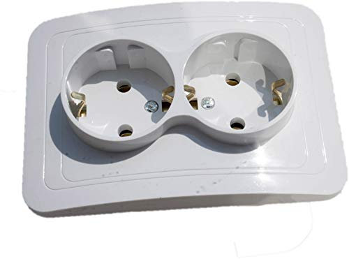 Doppia presa in ceramica base CE 250 V 16 A