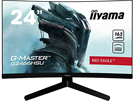 iiyama G-Master G2466HSU-B1 Curved 1500R 23.6 Inch VA LCD,165Hz, 1ms, FreeSync , Full HD 1920x1080, 250 cd/m² Brightness , 2 x HDMI, 1 x DisplayPort, 2 x USB, 2 x 2W Speakers