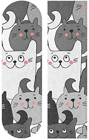 MNSRUU Skateboard Griptape Cat Longboards Griptape Schleifpapier für Rollerboard
