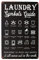 Hioni Metall-Blechschild mit Aufschrift Laundry Symbols Guide, Vintage-Schild, Wanddekoration