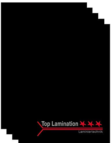 Top Lamination Laminiertechnik Schwarzes Bastel-Papier Tonpapier Tonkarton 50 Blatt A6 (105x148mm) 250 g/m² für Scrapbooking Bastelkarton DIY Kreative Ideen