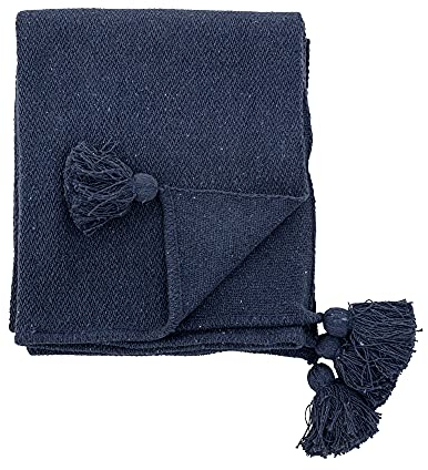 Bloomingville Tagesdecke Genet, blau, Baumwolle