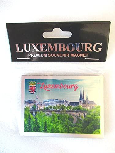 Luxemburg Magnet Metall Laser Souvenir Luxembourg Brücke Stadt