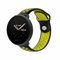 Strap-it Silikon Sportarmband - Schwarz/Gelb - für Polar Ignite 1, 2, 3, Unite, Pacer - Wasser- und Schweißresistent - Schnellwechsel-Funktion - Armband