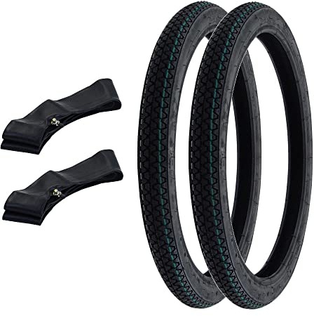 Reifen Set 2x Vee Rubber 2.00-17 Zoll 2.00x17 Schlauch | Kompatibel mit Piaggio Vespa Ciao
