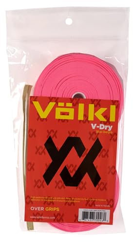 Volkl V-Dry Grip | Overgrip | Hochleistungs-Tennisgriff (Rosa, 30er-Pack)