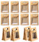 Zasiene Papiertüten Geschenktüten 12 Stück Braune Papiertüten Geschenktüte mit Griff Geschenktüte mit Fenste Geschenktüten Papiertüte Brown Kraftpapier für Partyverpackungen Geschenke Bonbons Kekse