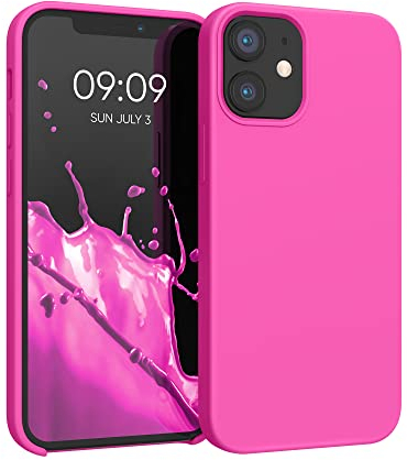 kwmobile Housse Compatible avec Apple iPhone 12 Mini Coque - Housse de téléphone Protection Souple en TPU Silicone - Magenta