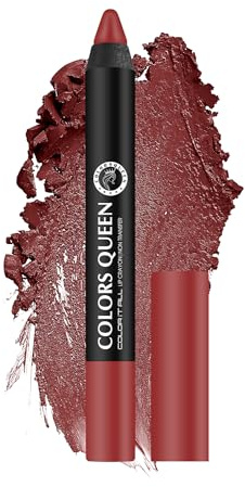 Colors Queen Color It All Long Lasting Crayon Lipstick | Up to 18 Hours Stay | Creamy Matte Finish | Waterproof & Light Weight|Smudge Proof & Non-Transferable | Lipstick for Women (Keep It Fun,3.5g)
