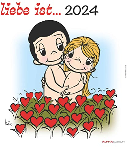 Liebe ist... 2024 - Wand-Kalender - 30x34 - Illustrationen - Paar