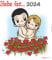 Liebe ist... 2024 - Wand-Kalender - 30x34 - Illustrationen - Paar