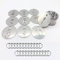 1-25 runde Edelstahl-Schlüsselanhänger mit Ringen, 3 cm Durchmesser, nummeriert, Metall, Schlüsselanhänger mit Ringen